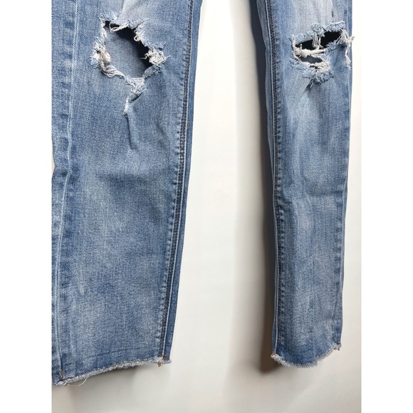 American Eagle Stretch Tomgirl Jeans Distressed Size 0 Regular - Picture 5 of 7